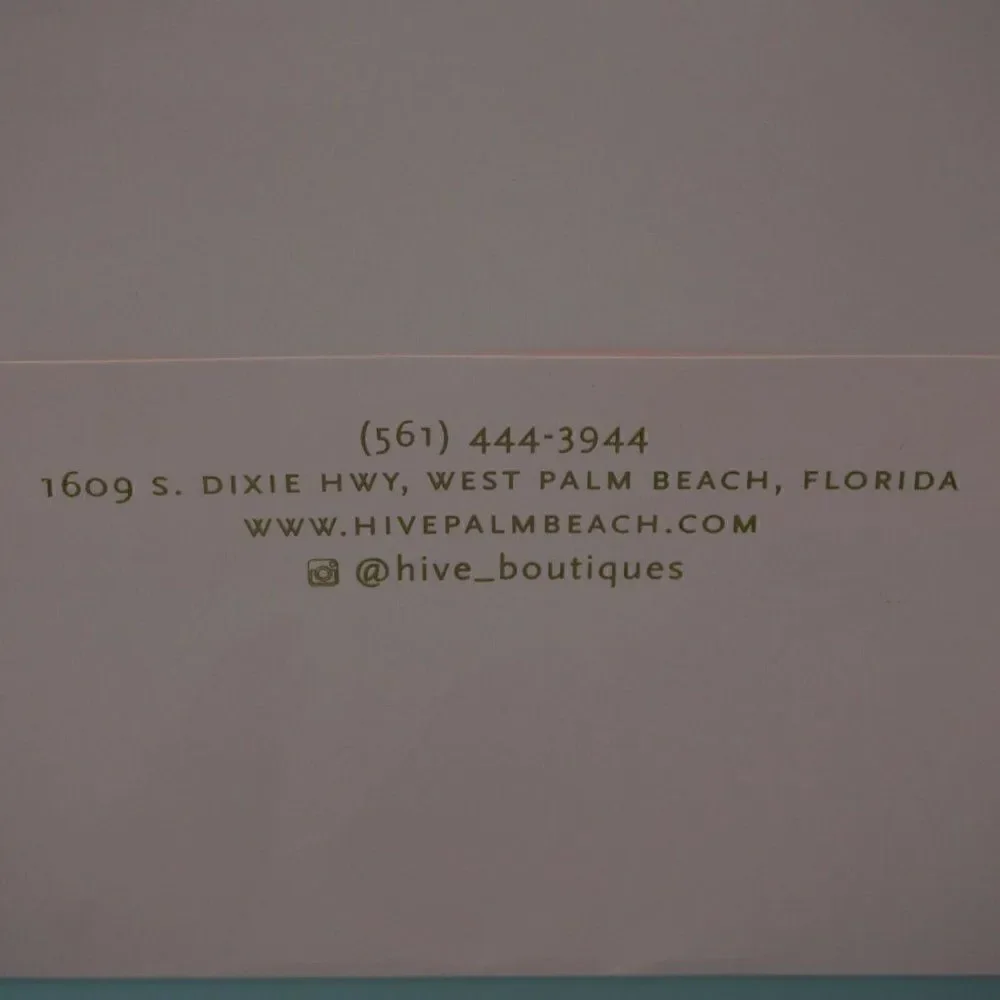 Hive Boutique Store West Palm Beach Florida Tote Paper Gift Bag Rope Handle